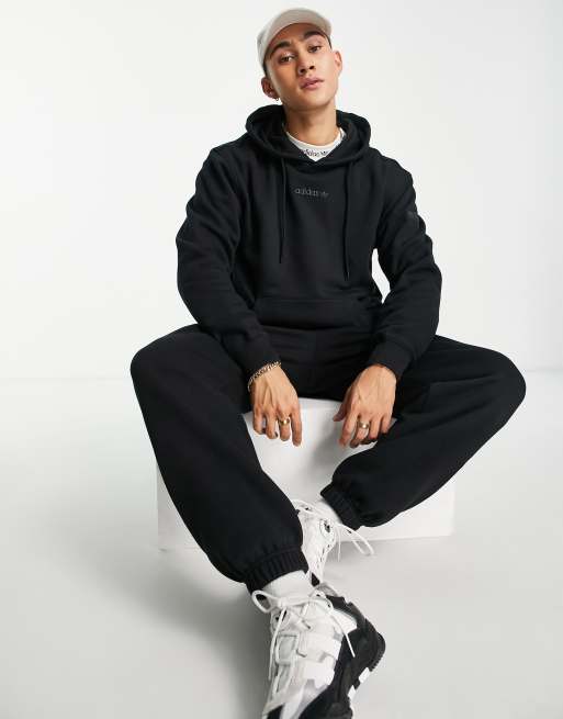 adidas Originals Trefoil Linear Premium hoodie in zwart met