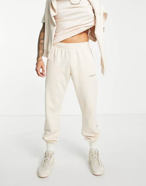 Adidas originals linear glossy fleece online joggers