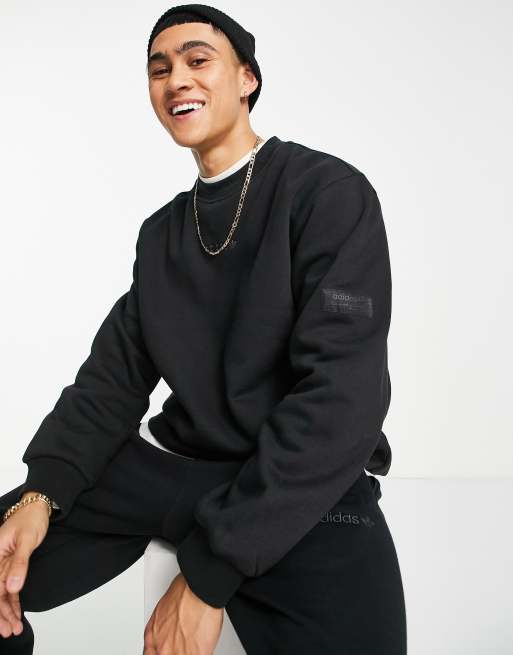 adidas Originals - 'Trefoil Linear' - Premium sweatshirt in zwart met patch op de arm