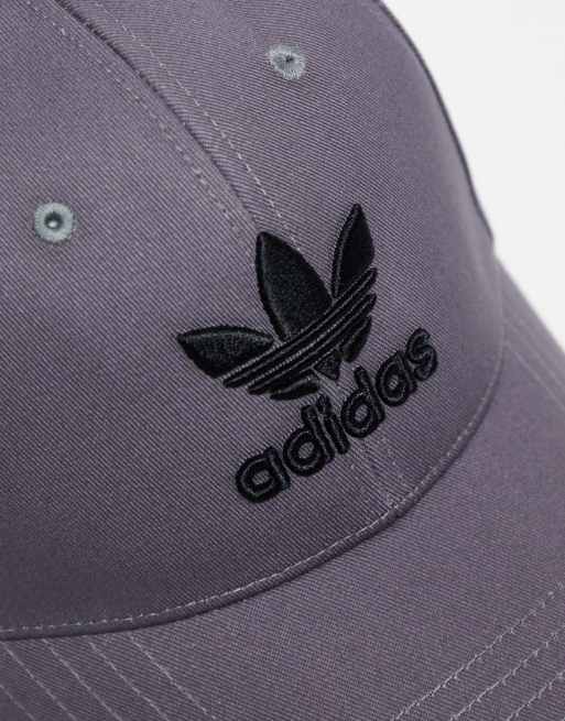 adidas Originals trefoil logo baseball cap in grey ASOS