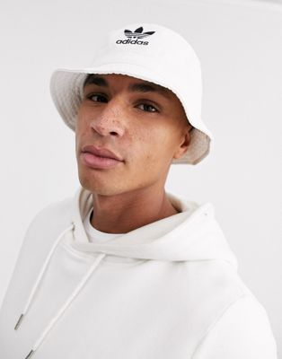 white adidas bucket hat