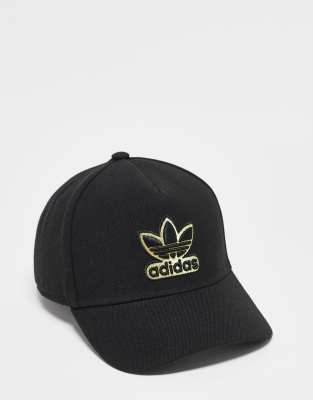 Adidas Black Suede Black Hat with Gold Emblem Adidas FMF Mexico Cap | Black/Gold | ShopWSS main image 4