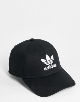 adidas Originals trefoil logo cap in black