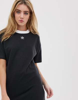adidas originals trefoil logo dress in black