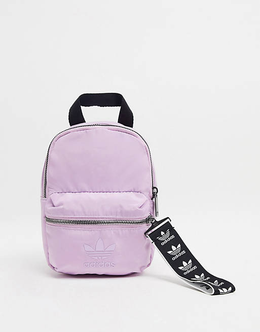 adidas Originals trefoil logo mini backpack in lilac