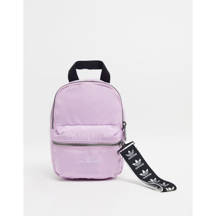 Adidas originals sleek outlet mini backpack in purple