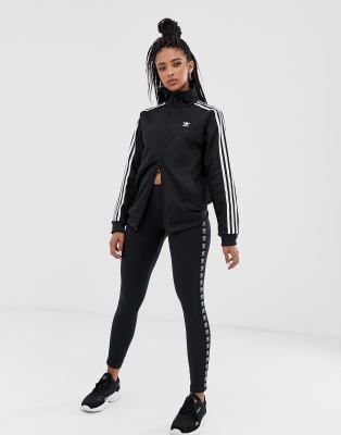 adidas Originals Trefoil Logo Print Legging In Black | ASOS