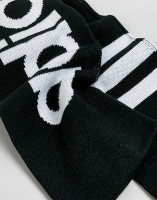 adidas originals trefoil logo scarf in black