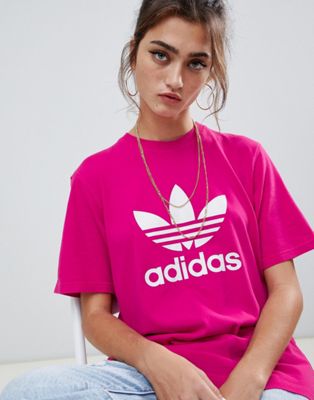 Affectionate from now on wax adidas Originals Trefoil Logo T-Shirt In Pink | ASOS