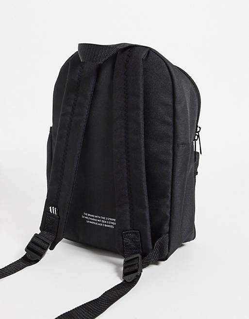 adidas Originals trefoil mini backpack in black 
