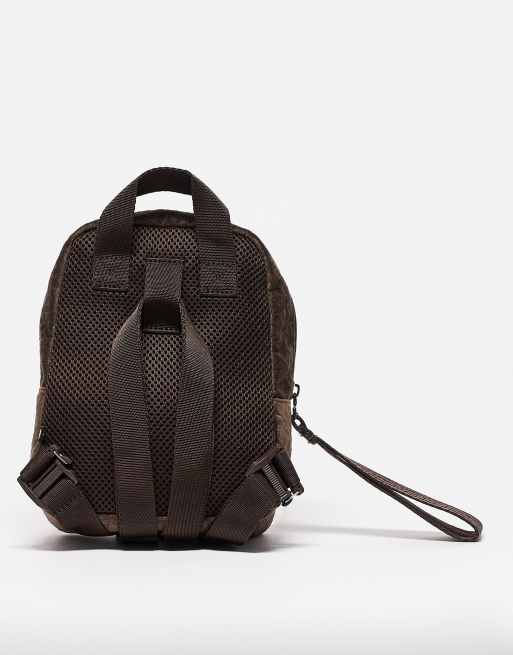 asos mini corduroy backpack adidas Originals trefoil mini backpack in brown