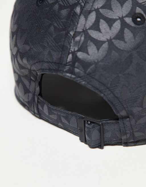 adidas Originals trefoil monogram cap in black | ASOS