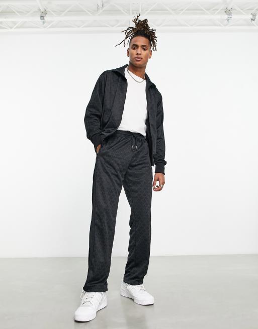 Adidas trefoil cheap track pants black