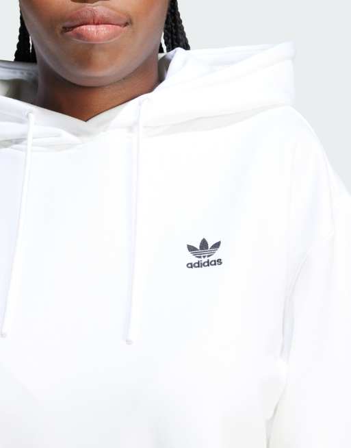 adidas Originals Trefoil oversized hoodie in white ASOS