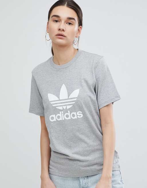 Adidas trefoil best sale shirt womens