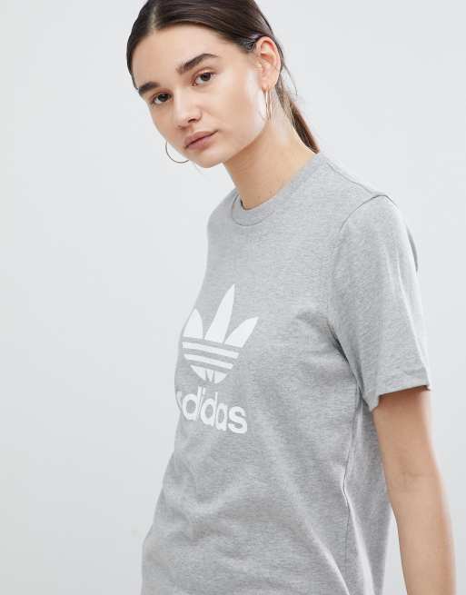 Adidas originals trefoil hot sale oversized t shirt