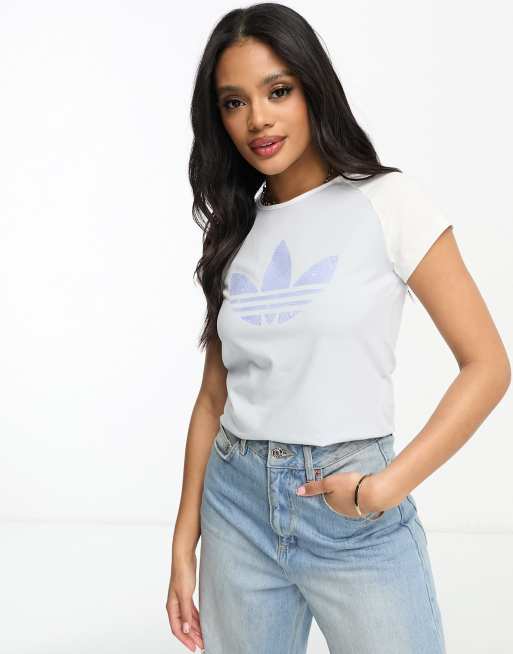 Adidas baby blue hot sale t shirt