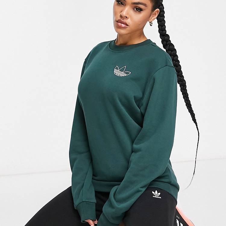 adidas Originals Trefoil Series Style sweatshirt in green | ASOS