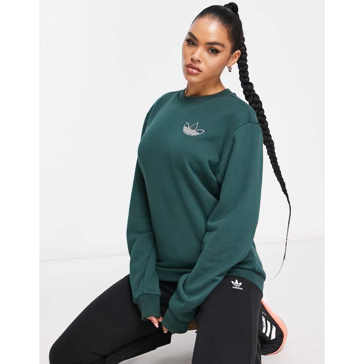 in sweatshirt Series adidas Originals Trefoil Style ASOS | green