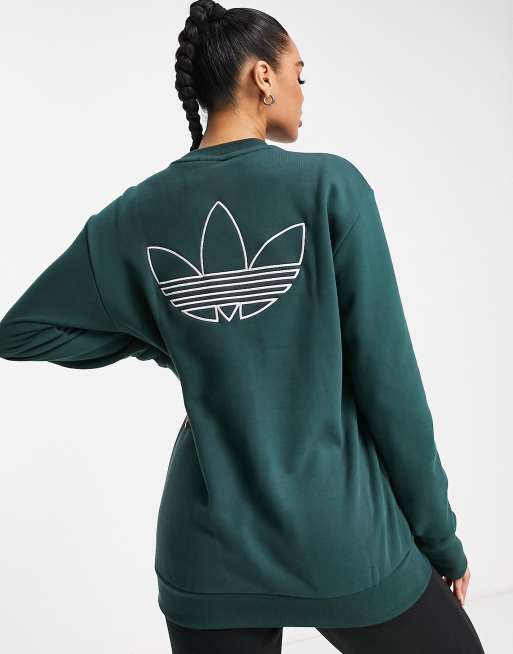 Adidas green 2024 sweater women's