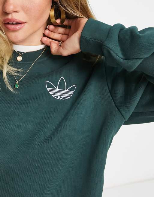 adidas Originals trefoil series sweater in collegiate green