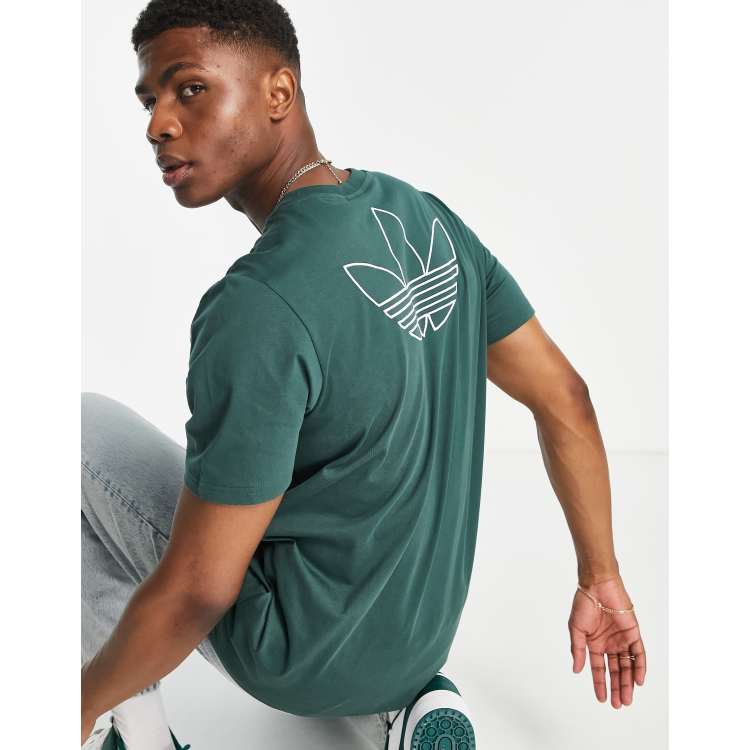 t-shirt ASOS adidas Originals dark Trefoil green in Series |