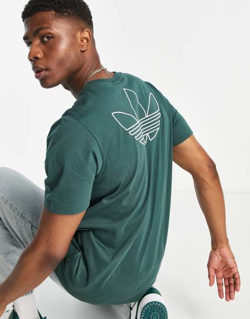 Adidas dark green cheap t shirt