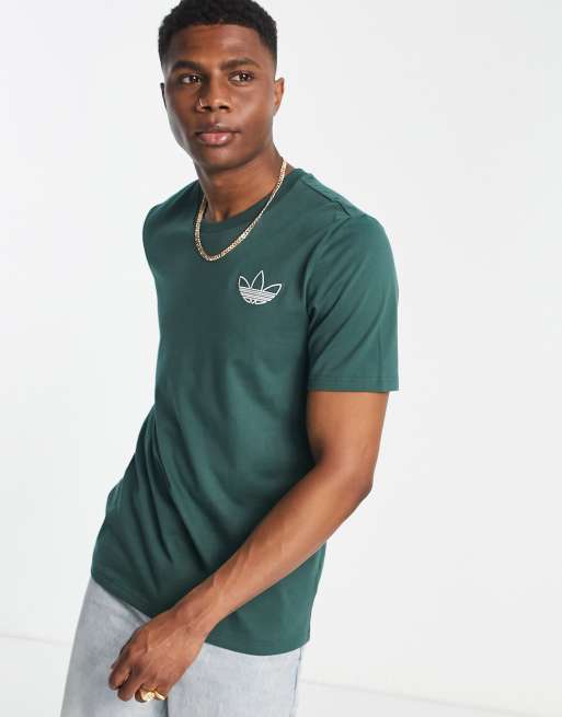 adidas Originals Trefoil Series t shirt in dark green ASOS