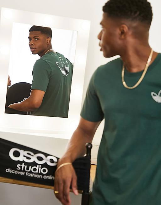 adidas Originals Trefoil Series t-shirt in dark green | ASOS