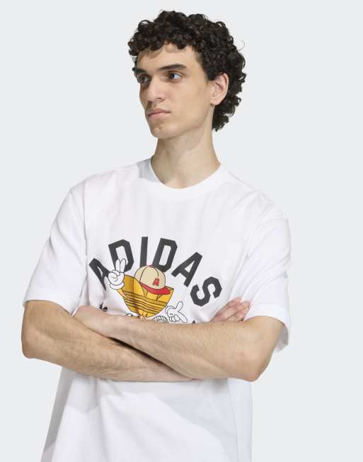 adidas Originals – Trefoil Series – T-Shirt in Weiß mit Figuren-Print, 2 von 4