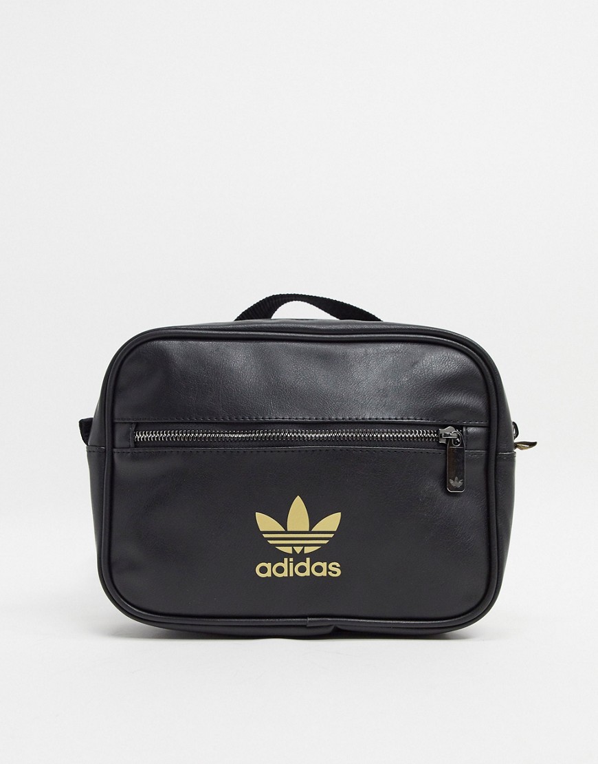 Adidas Originals trefoil square mini backpack in black
