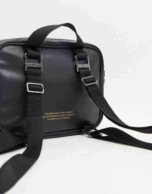 adidas Originals trefoil square mini backpack in black
