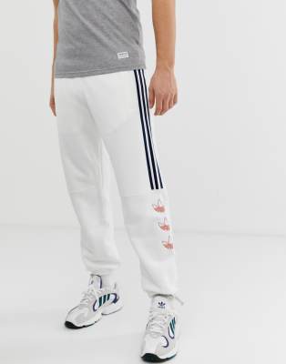 white adidas joggers