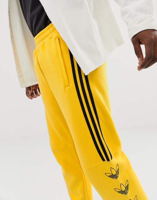 WOMEN'S ADIDAS ORIGINALS TREFOIL SWEATPANTS YELLOW