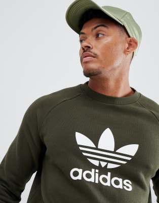 adidas Originals Trefoil Sweat In Green DM7834 ASOS