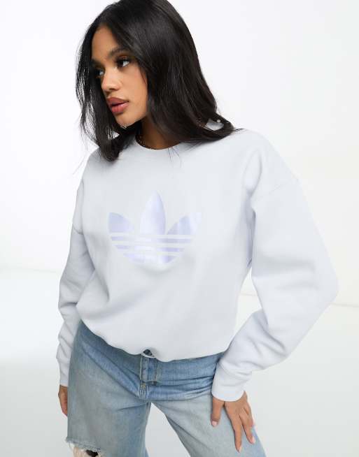 adidas Originals trefoil sweatshirt in blue | ASOS