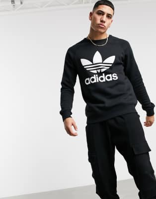 adidas originals trefoil sweatshirt black