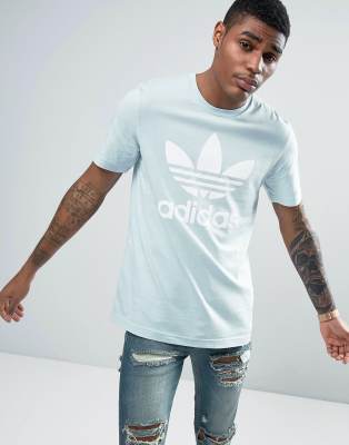 adidas originals light blue t shirt