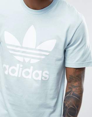 light blue adidas originals t shirt