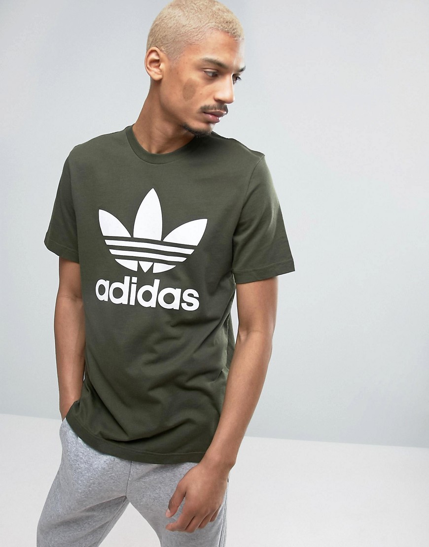 adidas Originals Trefoil T-shirt In Green BQ5394