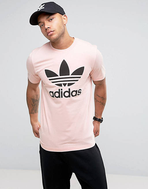 adidas Originals Trefoil T-Shirt In Pink BQ7946 | ASOS