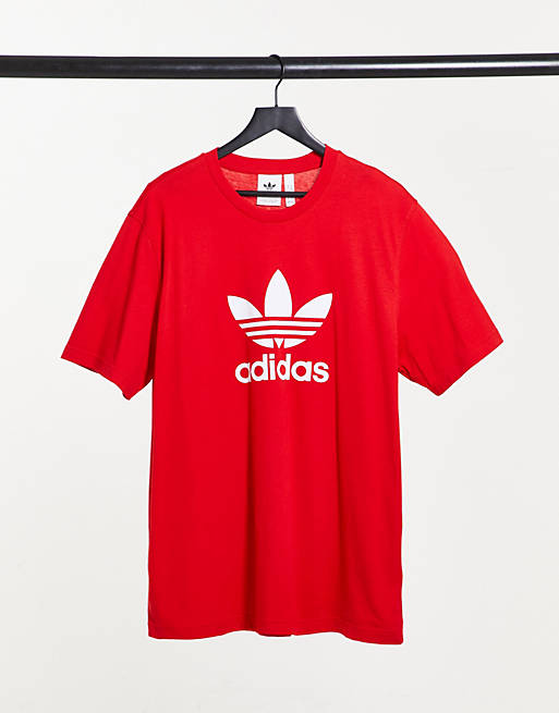adidas Originals trefoil t-shirt in red