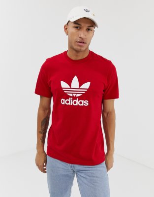 adidas Originals Trefoil T-Shirt Red DX3609 | ASOS