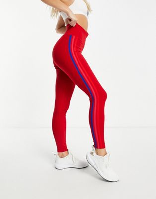 red adidas leggings outfit