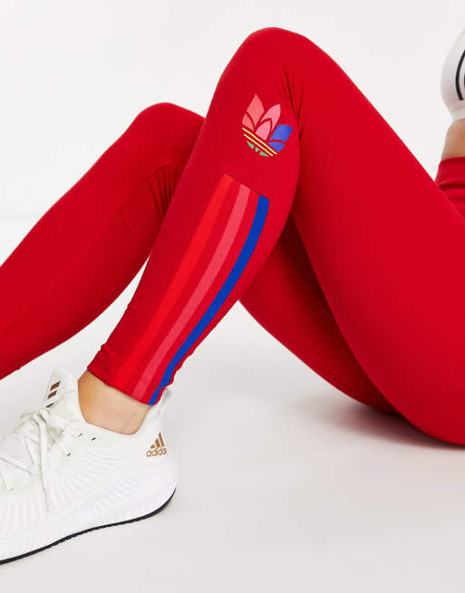 Adidas Trefoil Women's Tights Red