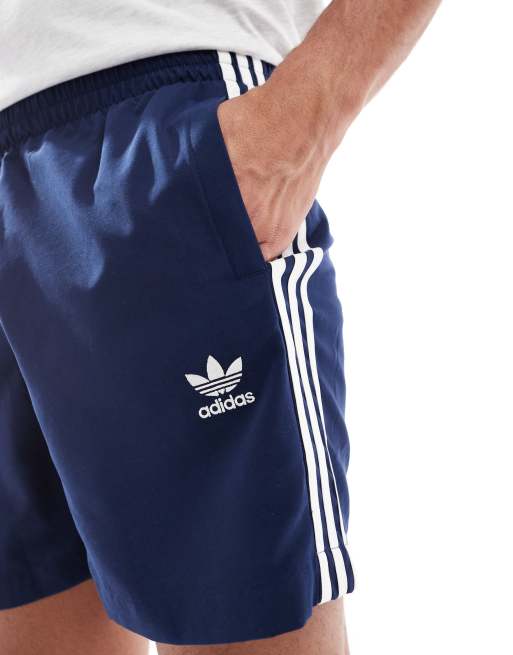 Adidas stripe swim shorts sales