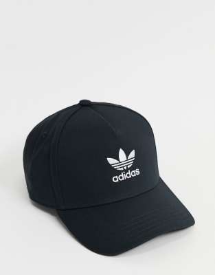 adidas Originals trefoil trucker cap in black