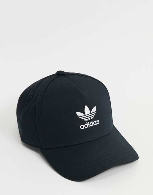 adidas Originals trefoil trucker cap in black