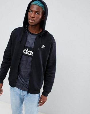 adidas trefoil zip hoodie