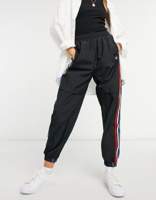 adidas 3 stripe cuffed joggers